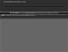 Tablet Screenshot of myhealthcareonline.com